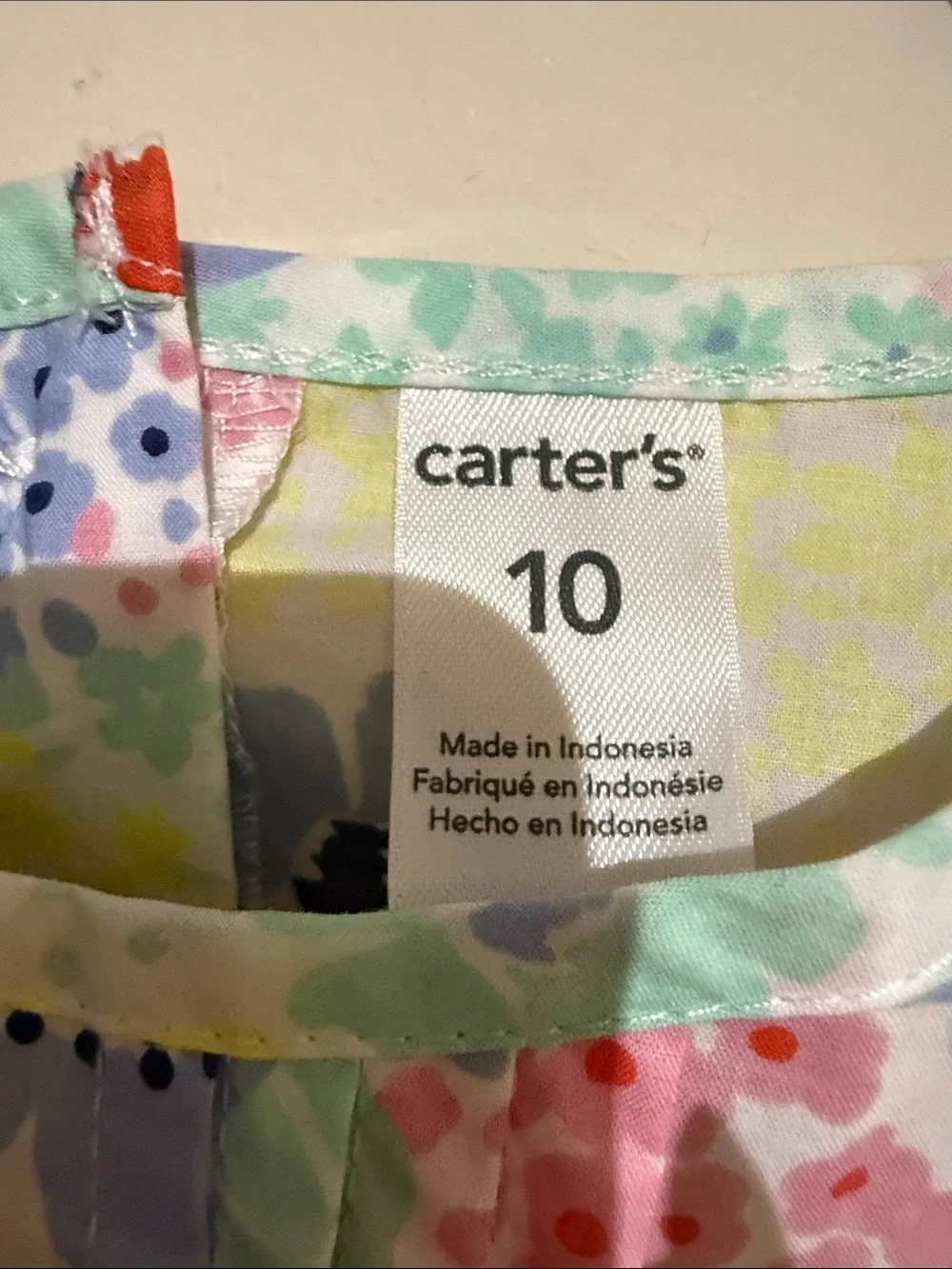 Carter's Floral Cap-Sleeve Cotton Dress - Red, Yellow, Blue, Pink